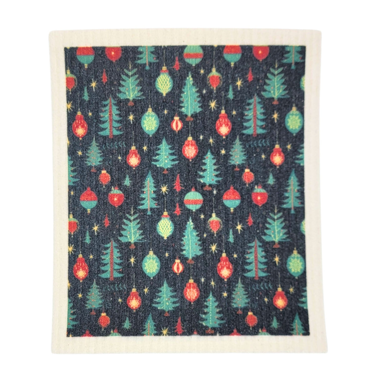 Christmas Trees & Ornaments Dishcloths - Holiday Decorations (4 Per Pack - $2.55 Ea.)
