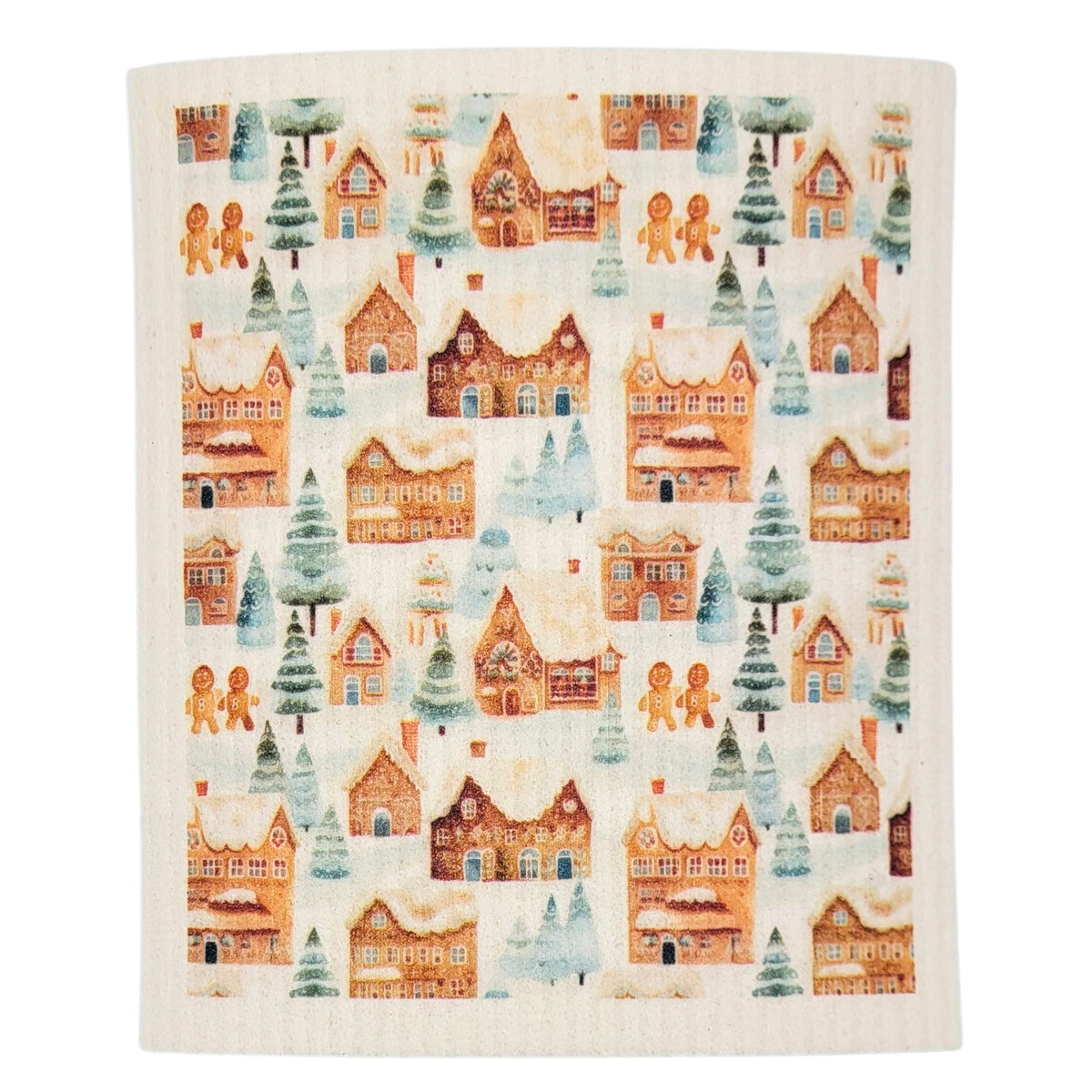 Gingerbread Village Swedish Dishcloths - Holiday Decorations (4 Per Pack - $2.55 Ea.)