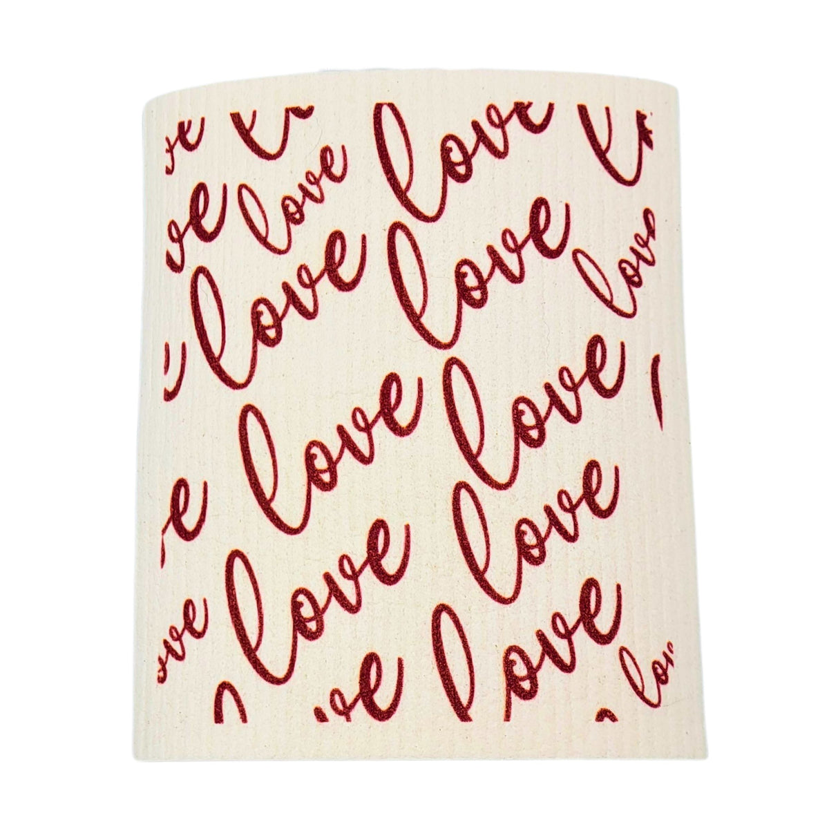 Red Love Valentines Day Swedish Dishcloths - Valentine (4 Per Pack - $2.55 Ea.)