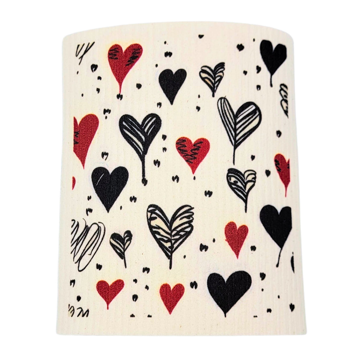 Valentines Day Heart Doodle Swedish Dishcloths (4 Per Pack - $2.55 Ea.)
