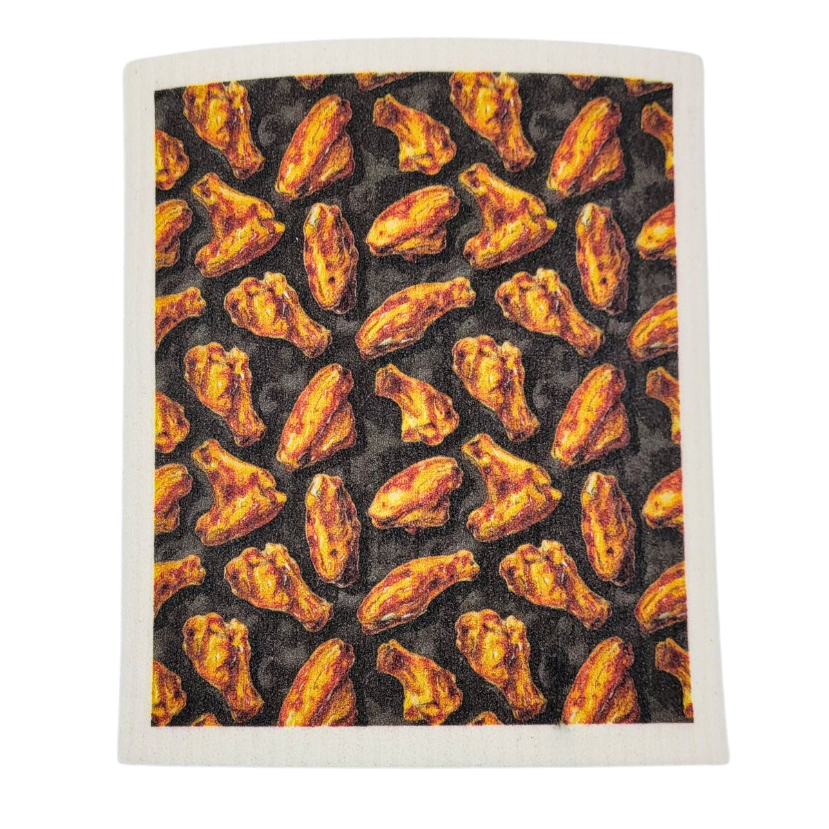 Hot Wings Swedish Dishcloths - Game Day Home Decor (4 Per Pack - $2.55 Ea.)