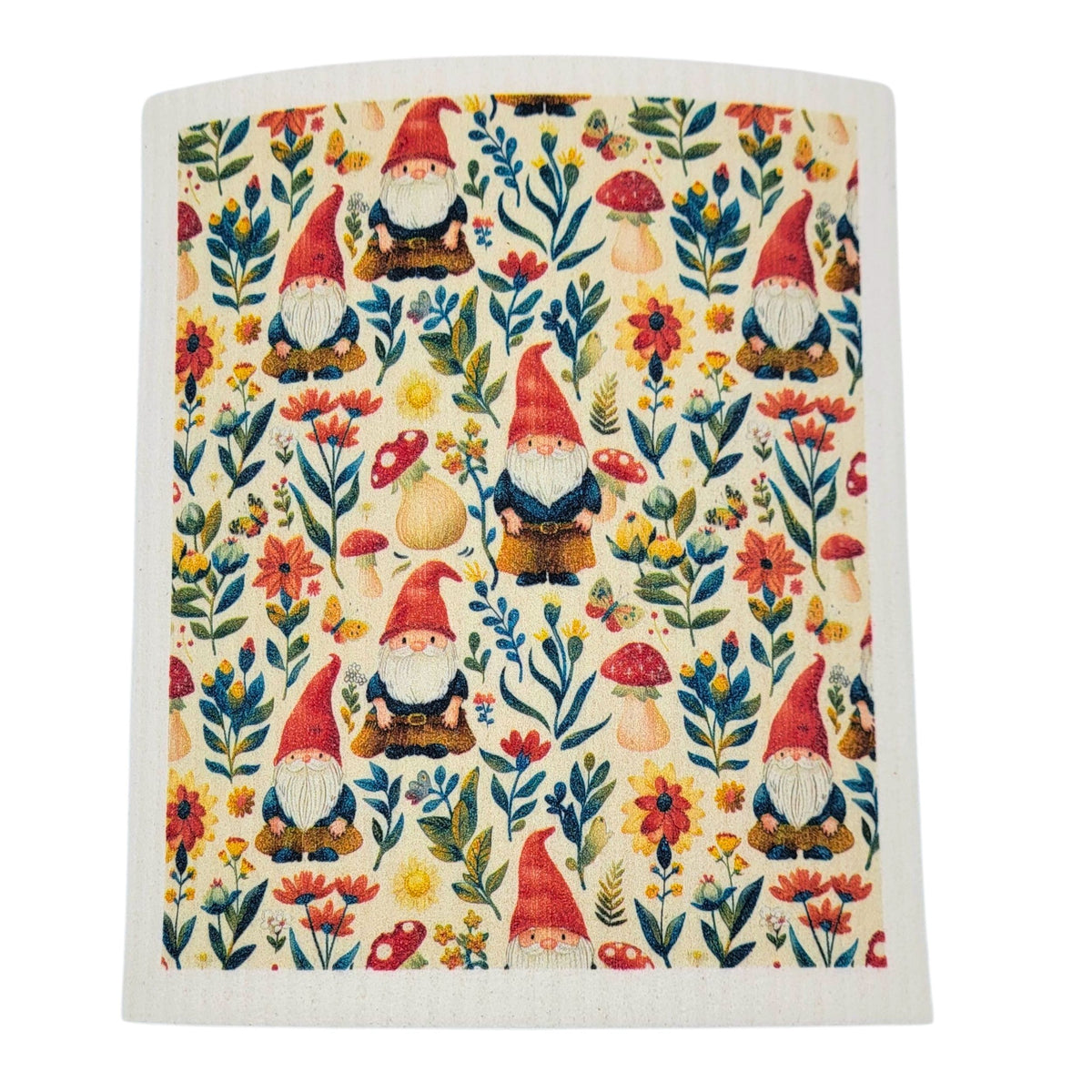 Spring Garden Gnomes Swedish Dishcloths - Kitchen Towels (4 Per Pack - $2.55 Ea.)