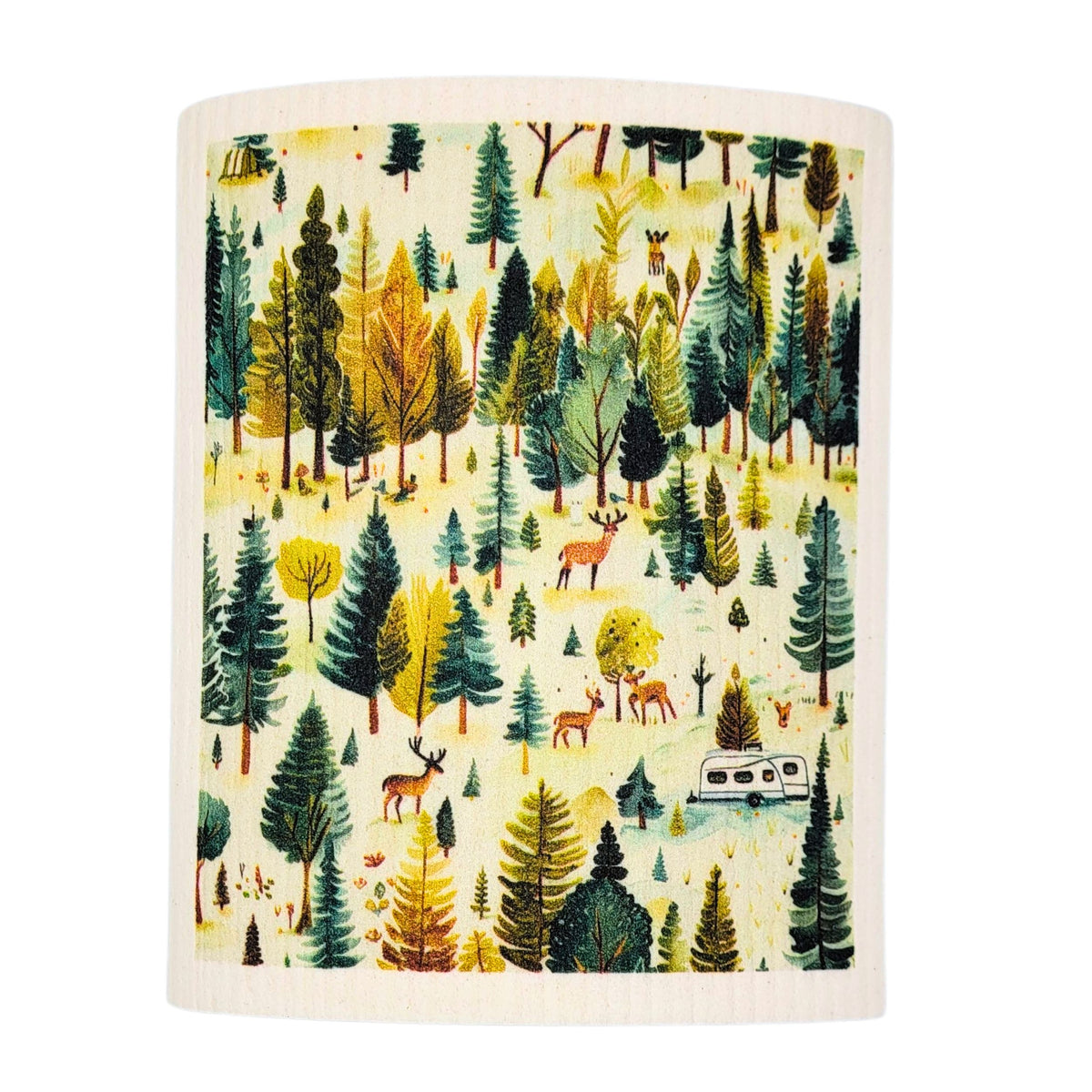 Summer Camping Trip Swedish Dishcloths- Fathers Day (4 Per Pack - $2.55 Ea.)