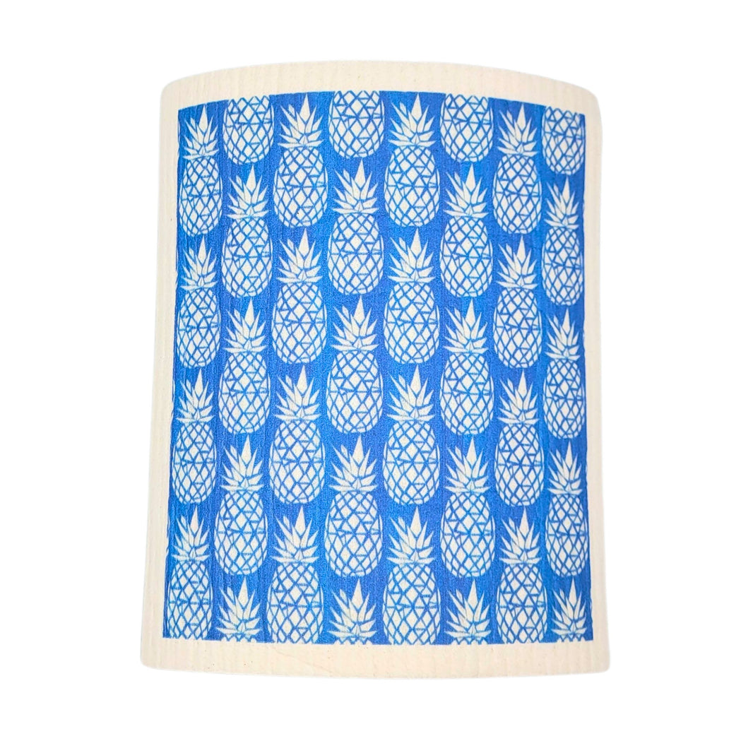 Summer Pineapple Pattern Swedish Dishcloths- Summer Decor (4 Per Pack - $2.55 Ea.)