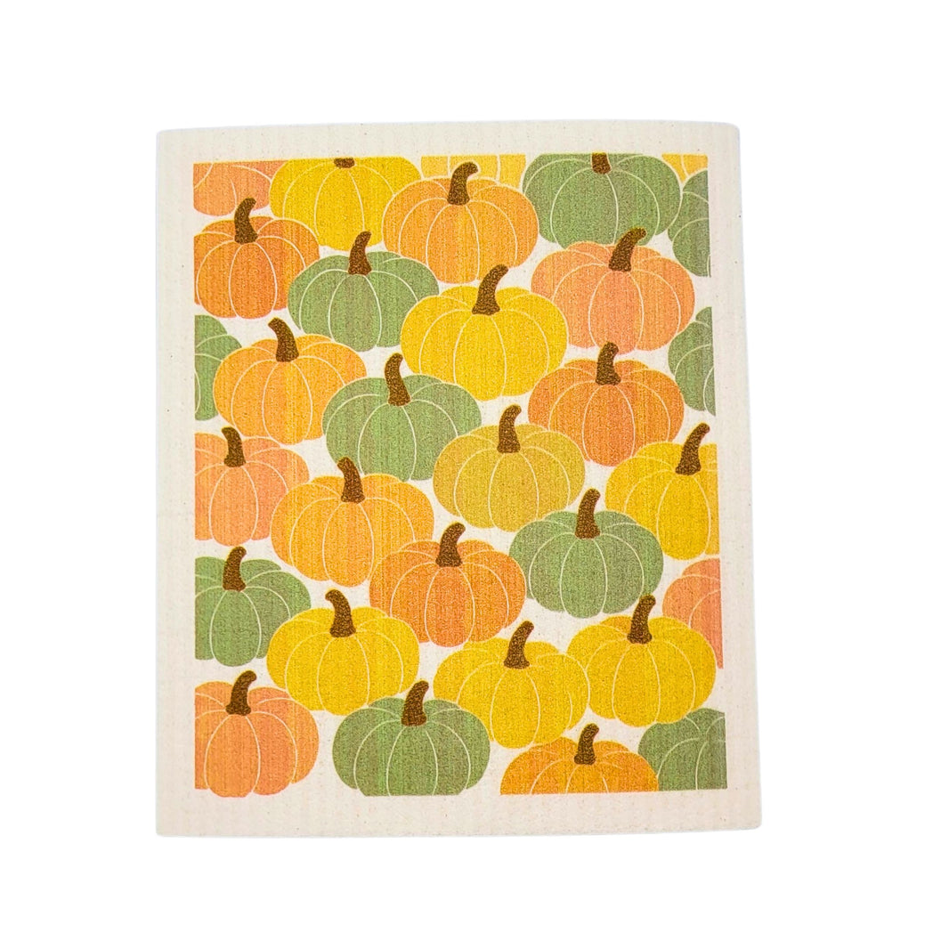 Subtle Fall Pumpkin Pattern Swedish Dishcloths - Fall Decor (4 Per Pack - $2.55 Ea.)