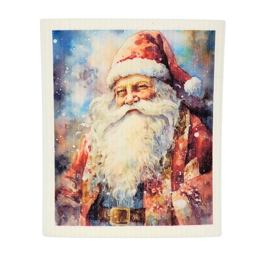 Vintage Santa Claus Swedish Dishcloth - Christmas Decor (4 Per Pack - $2.55 Ea.)