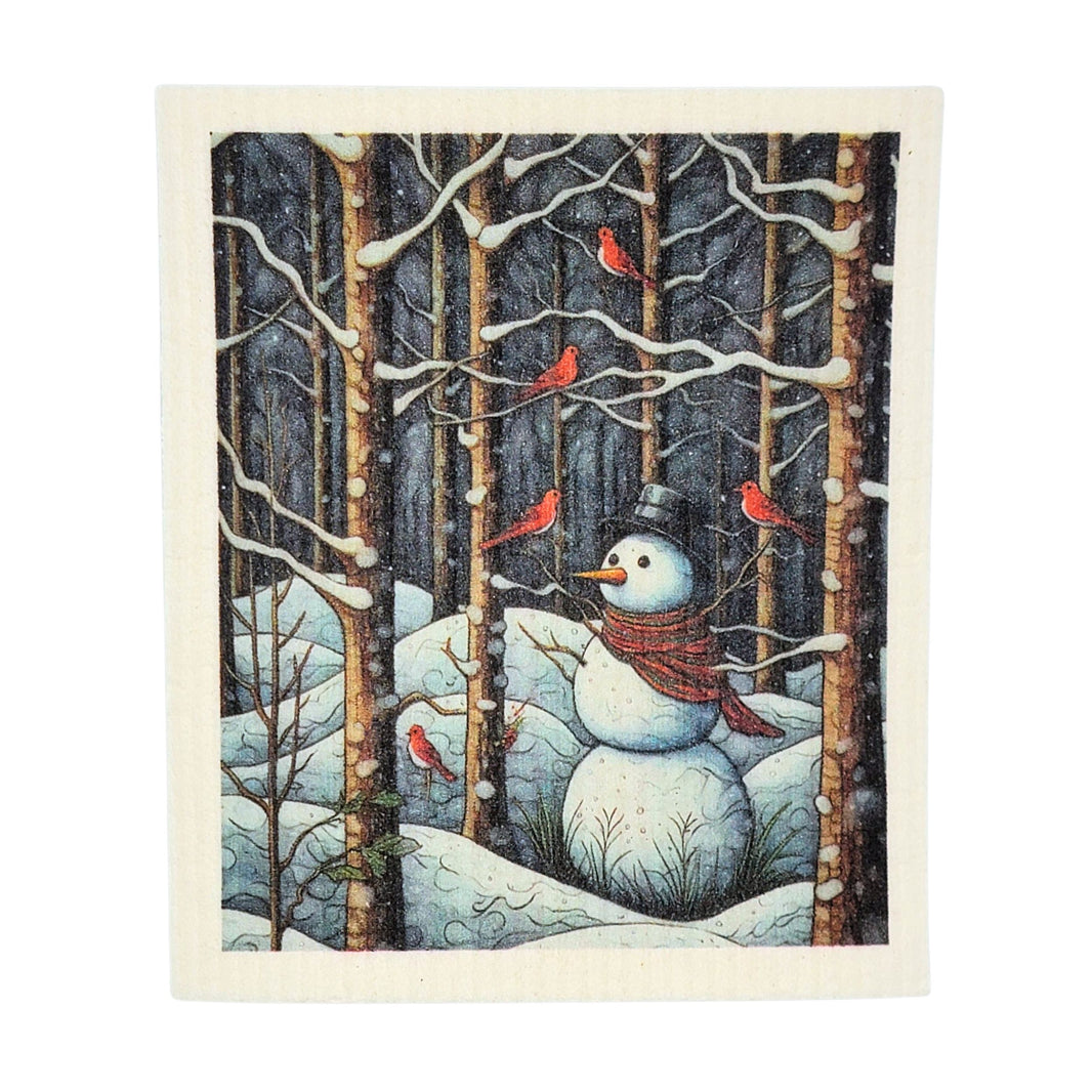 Snowman in a Winter Wonderland Dishcloth - Holiday Decor(4 Per Pack - $2.55 Ea.)