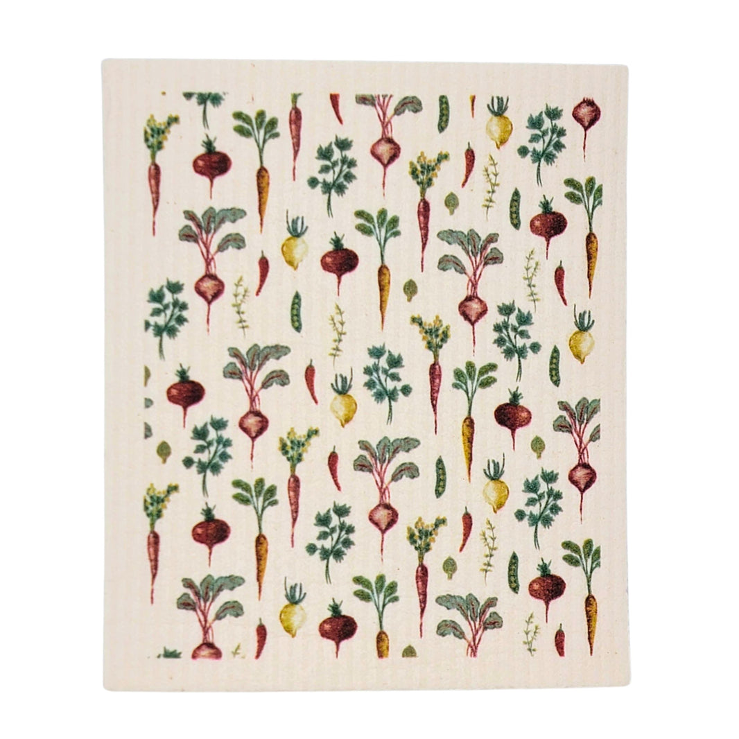Root Vegetables Collage Swedish Dishcloths - Spring Decor(4 Per Pack - $2.55 Ea.)