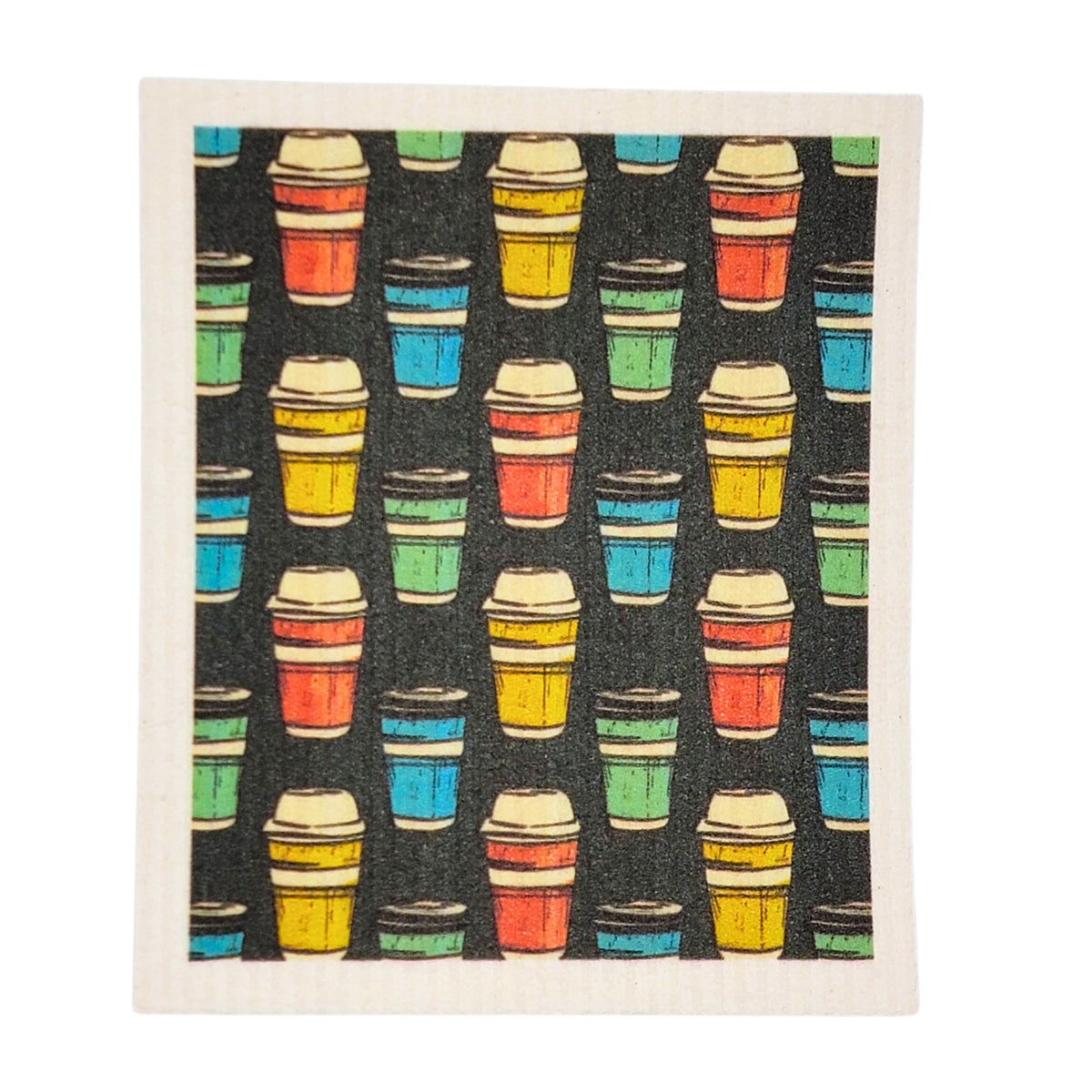 Coffee To Go Swedish Dishcloths - Mothers Day Gift(4 Per Pack - $2.55 Ea.)