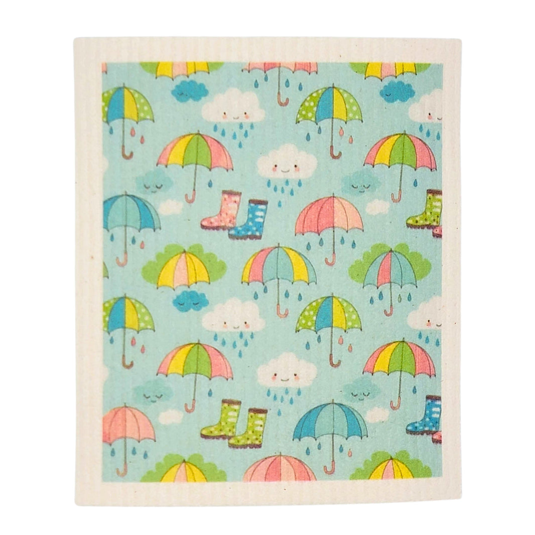 Rainy Spring Day Swedish Dishcloths - Spring Decor(4 Per Pack - $2.55 Ea.)