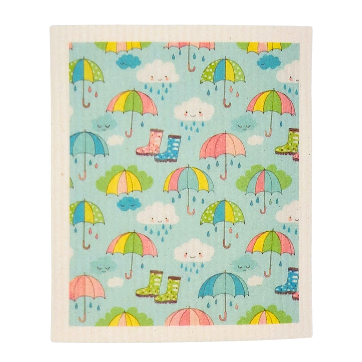 Rainy Spring Day Swedish Dishcloths - Spring Decor(4 Per Pack - $2.55 Ea.)