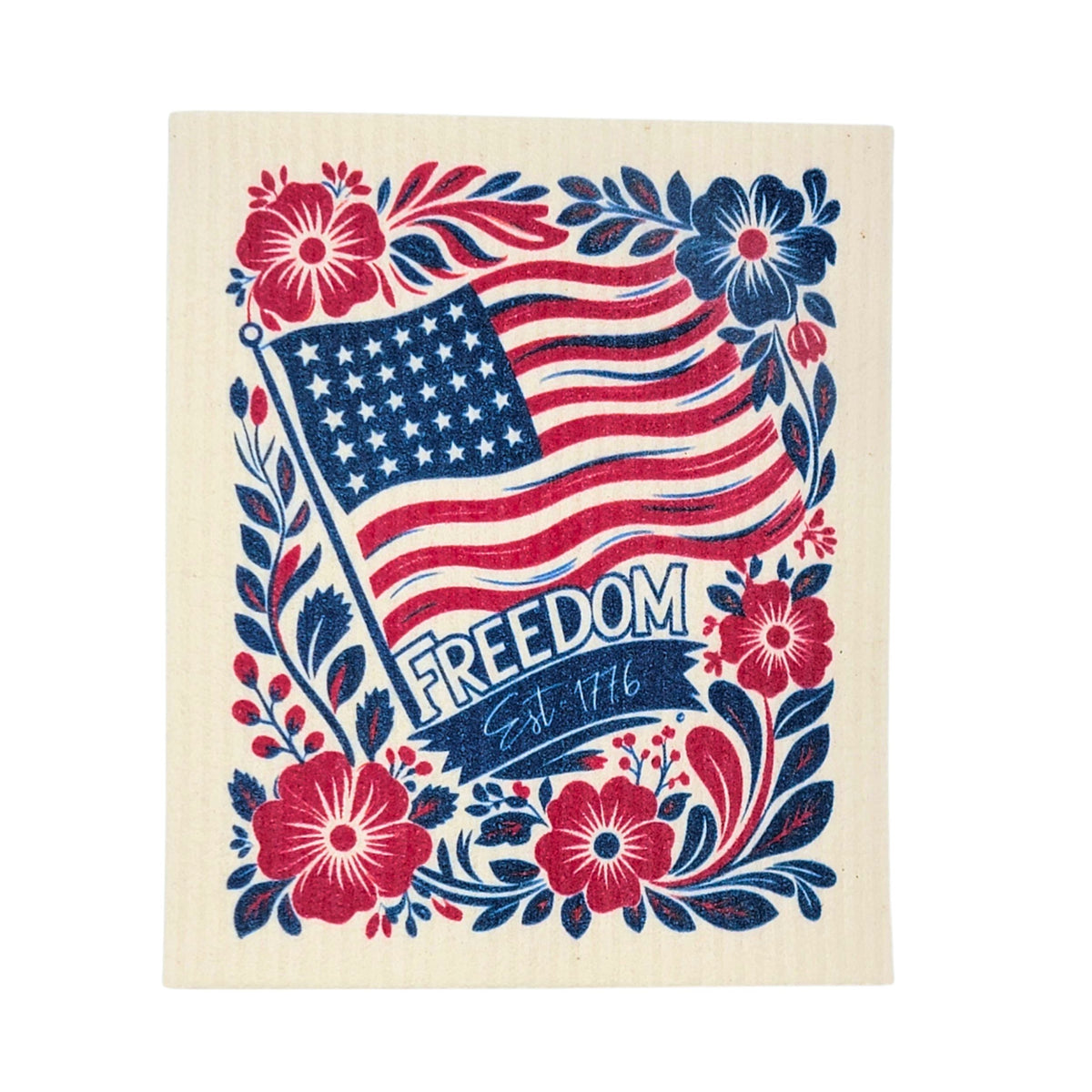 4th of July Freedom est 1776 Swedish Dishcloths Summer Decor(4 Per Pack - $2.55 Ea.)