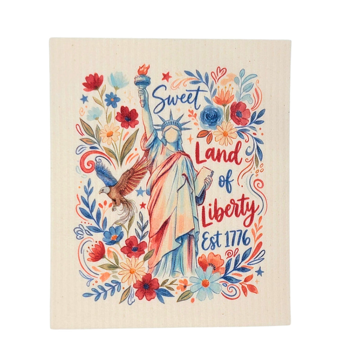 Sweet Land of Liberty Swedish Dishcloths - 4th of July decor(4 Per Pack - $2.55 Ea.)