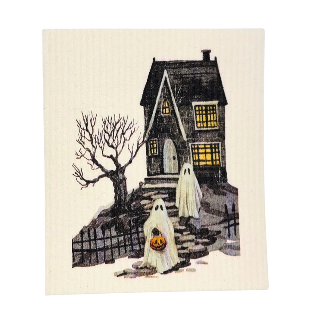 Trick or Treat Haunted House Swedish Dishcloths - Fall Decor(4 Per Pack - $2.55 Ea.)