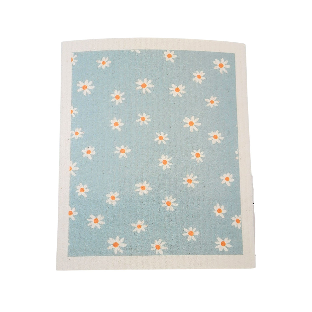Light Blue With White Flower Swedish Dishcloth ( 4 Per Pack - $2.55 Ea.)