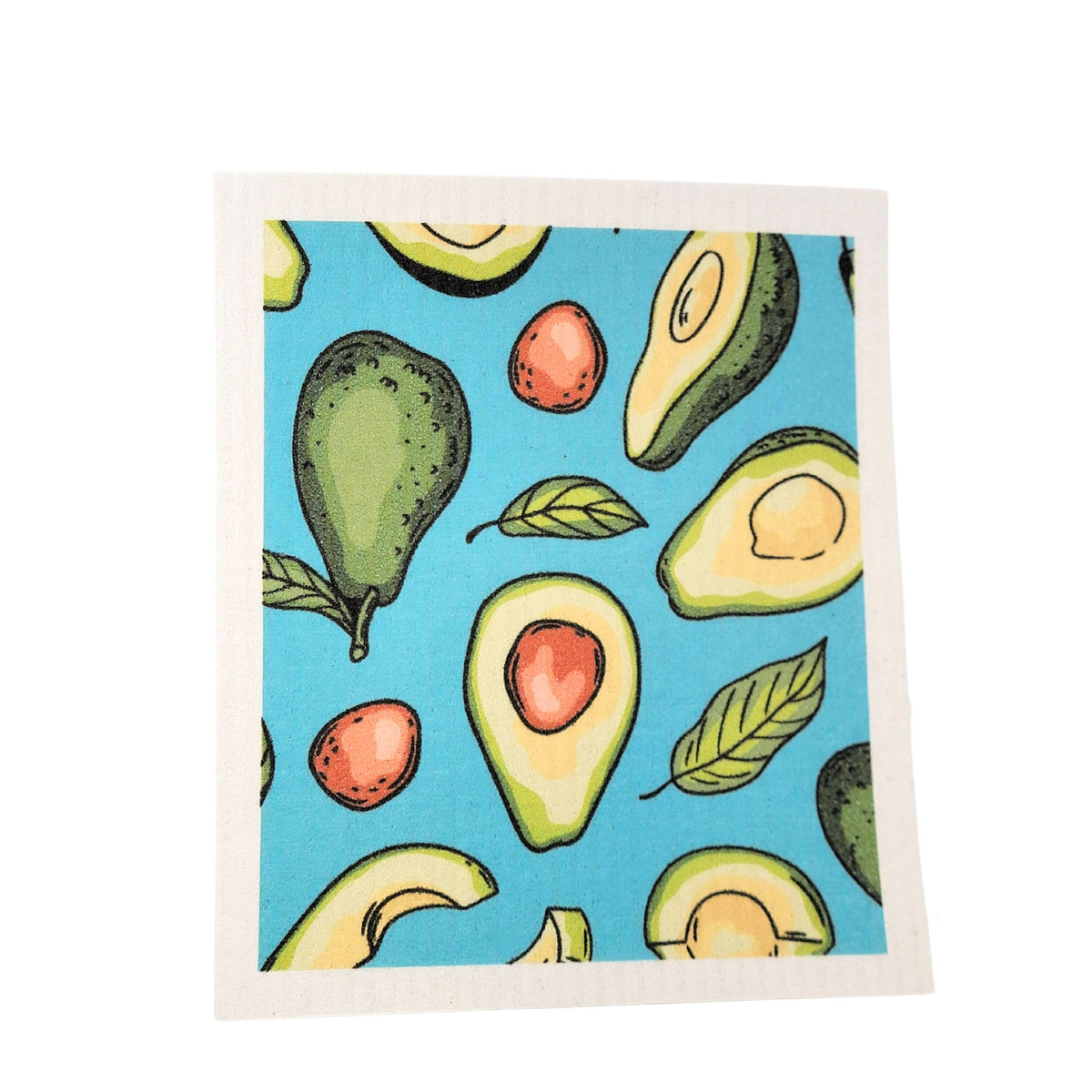 Patterned Teal Avocado Kitchen Swedish Dishcloth ( 4 Per Pack - $2.55 Ea.)