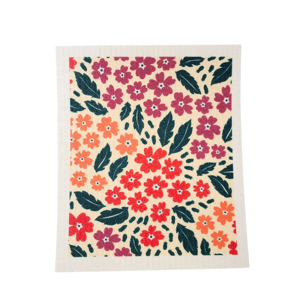 Summer Flower Patterned Swedish Dishcloth ( 4 Per Pack - $2.55 Ea.)