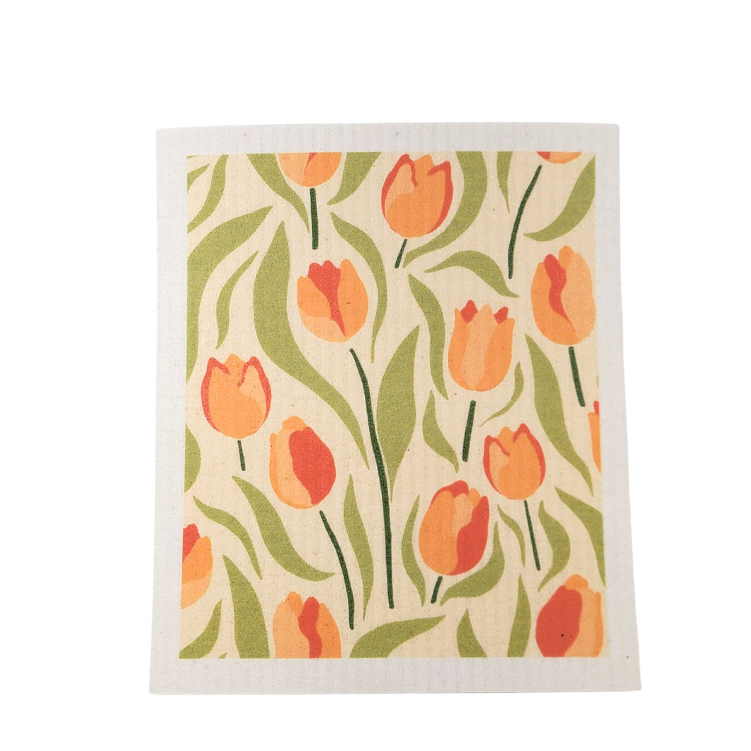 Tulip Patterned Swedish Dishcloth ( 4 Per Pack - $2.55 Ea.)
