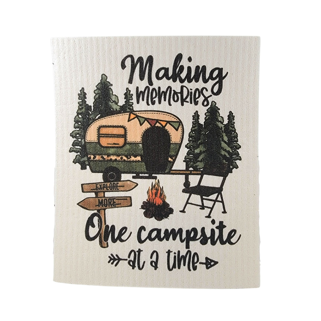 Making Memories Camping Design Swedish Dishcloth ( 4 Per Pack - $2.55 Ea.)