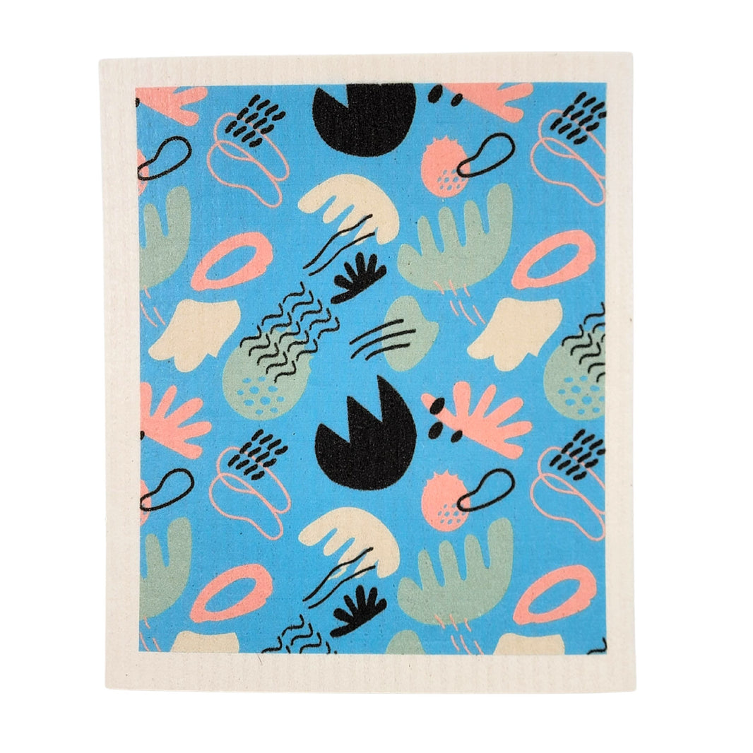 Summer Abstract Pattern Swedish Dishcloth ( 4 Per Pack - $2.55 Ea.)