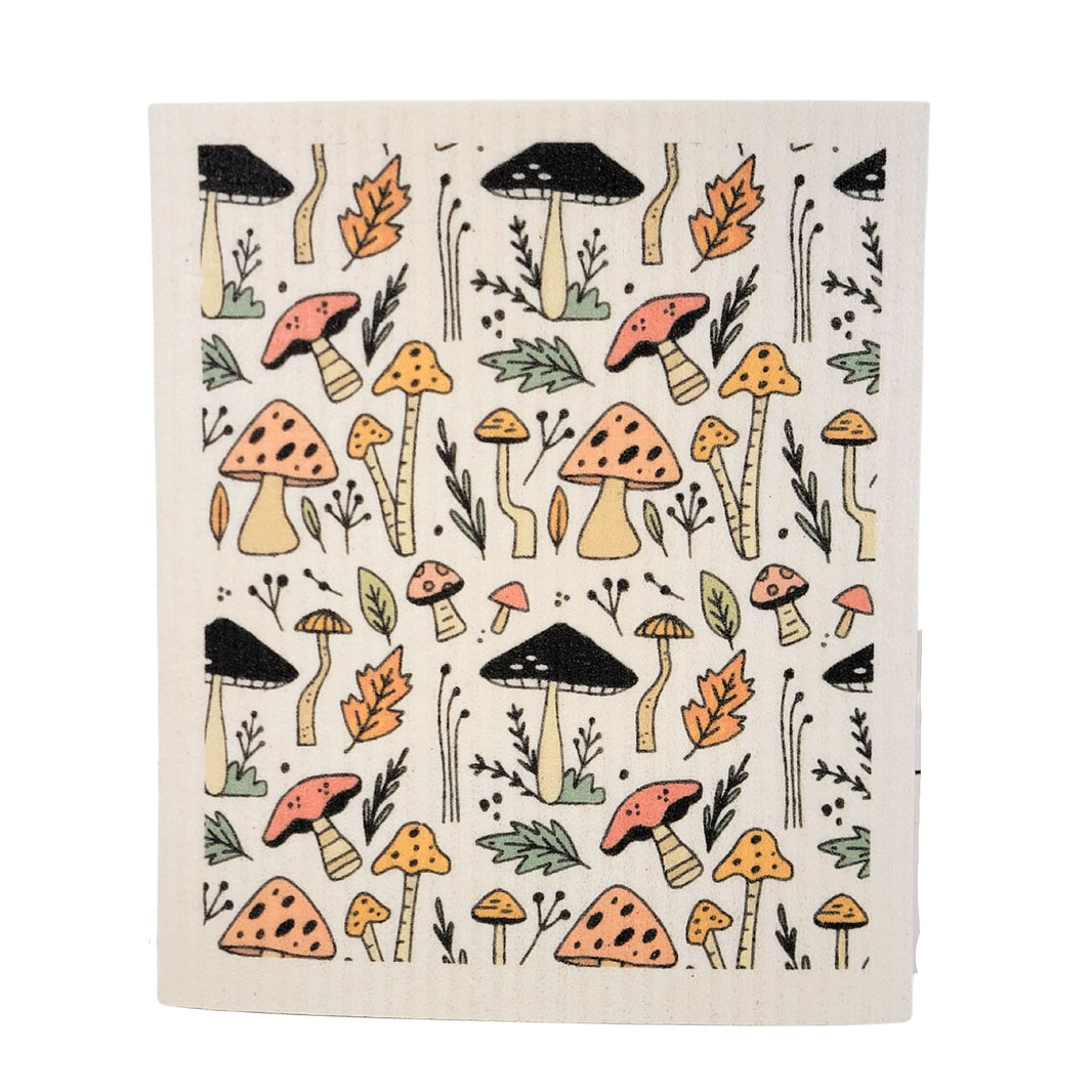 Summer Mushroom Pattern Swedish Dishcloth ( 4 Per Pack - $2.55 Ea.)