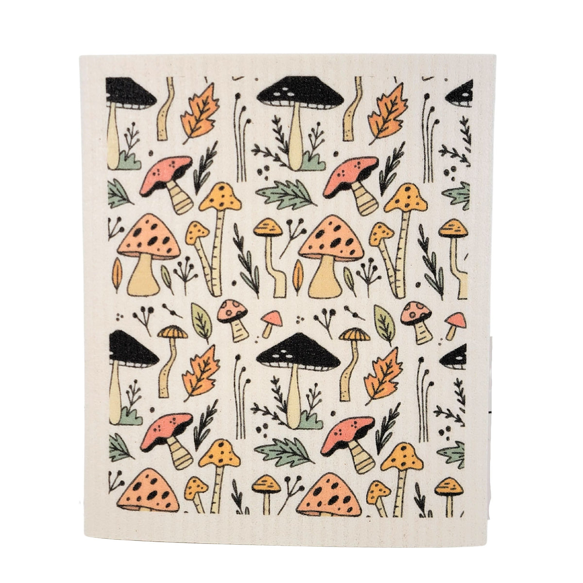 Summer Mushroom Pattern Swedish Dishcloth ( 4 Per Pack - $2.55 Ea.)