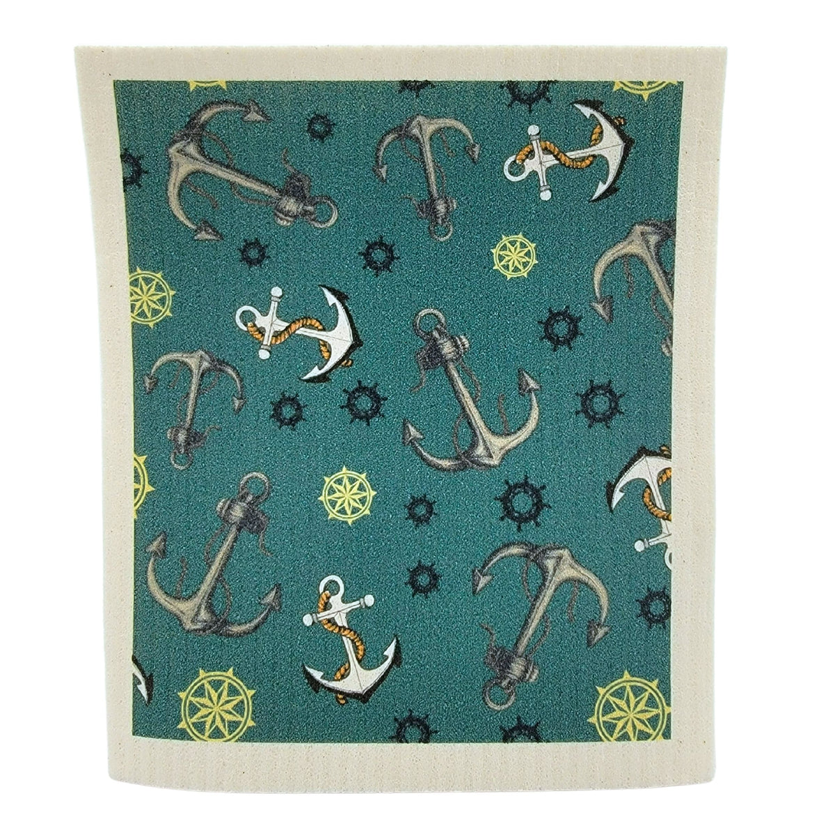 Summer Nautical Anchor Swedish Dishcloth ( 4 Per Pack - $2.55 Ea.)