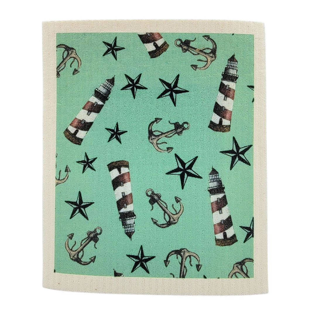 Summer Lighthouse Swedish Dishcloth ( 4 Per Pack - $2.55 Ea.)
