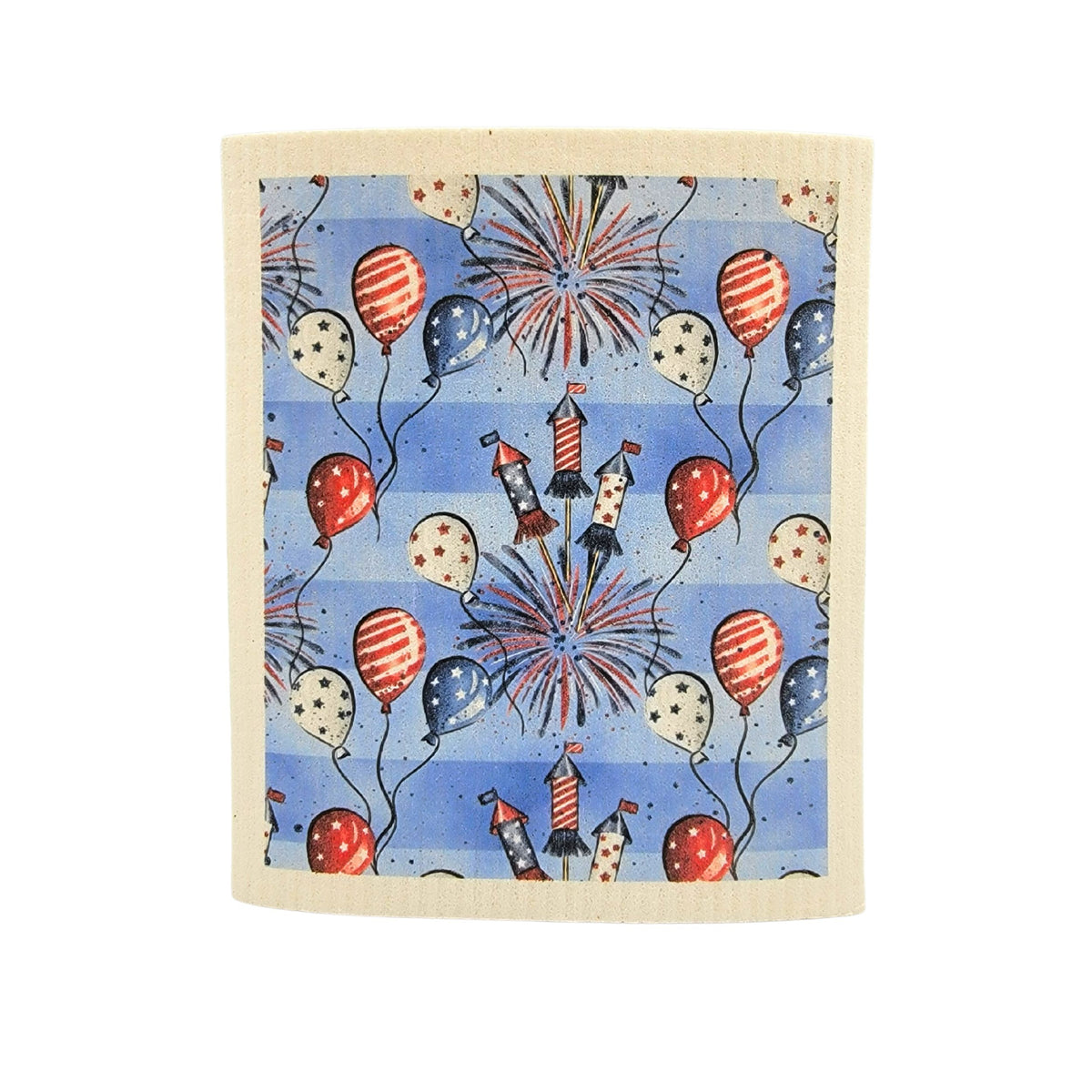 4th of July Balloon Swedish Dishcloth ( 4 Per Pack - $2.55 Ea.)