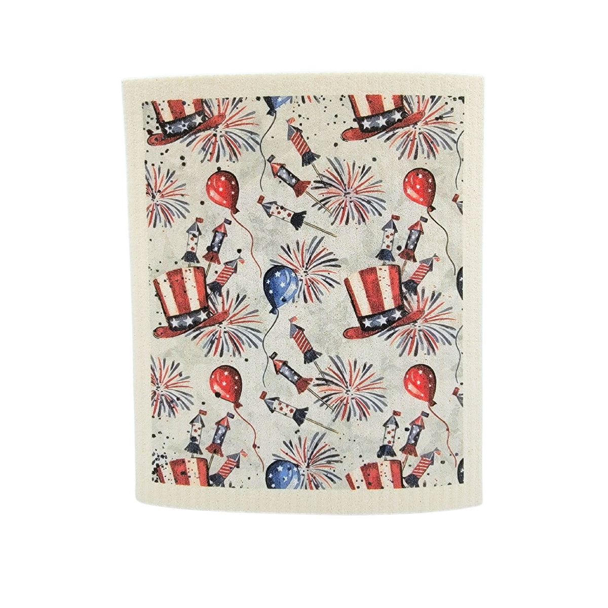 4th of July Pattern Swedish Dishcloth ( 4 Per Pack - $2.55 Ea.)
