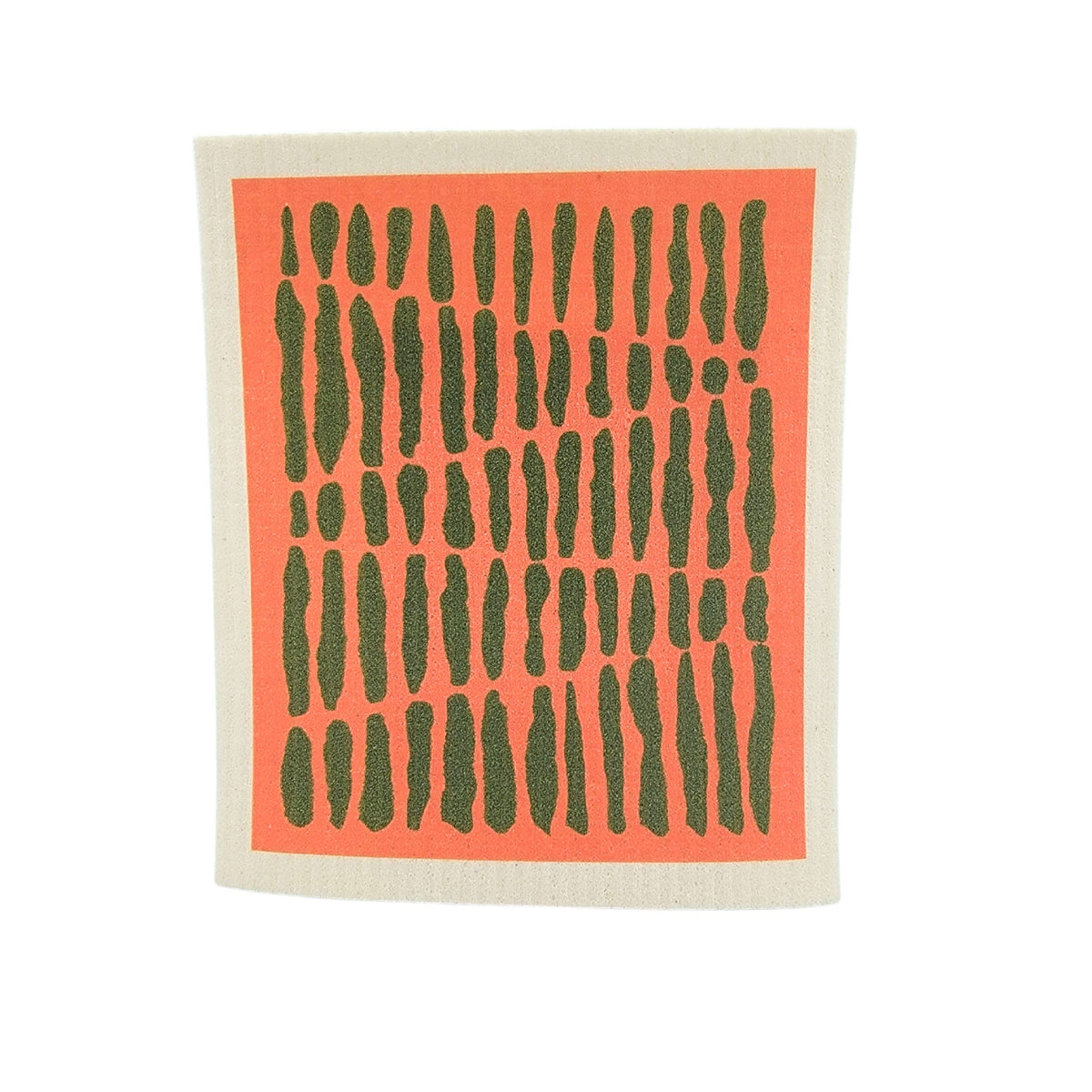 Green & Salmon Boho Pattern Swedish Dishcloth ( 4 Per Pack - $2.55 Ea.)