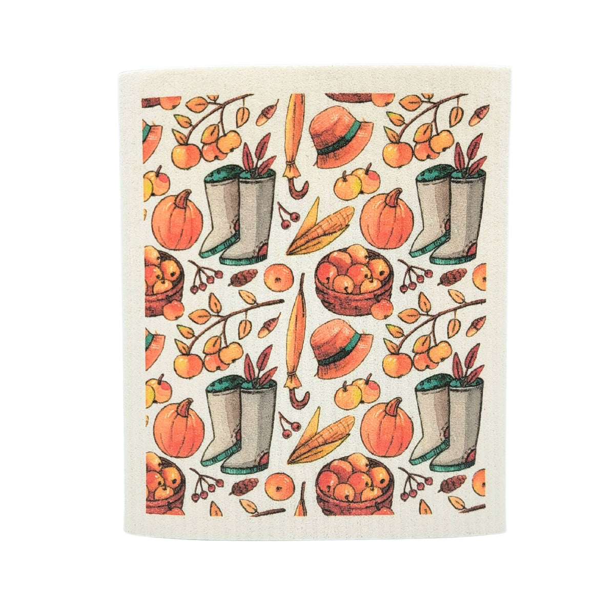 Fall Apple Picking Swedish Dishcloth ( 4 Per Pack - $2.55 Ea.)