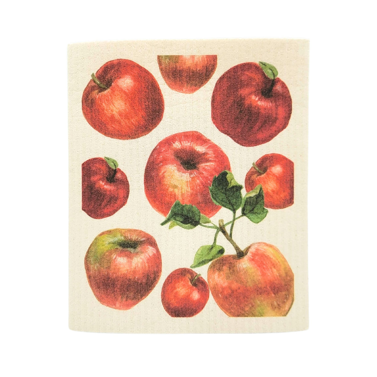 Fall Apple Pattern Swedish Dishcloth ( 4 Per Pack - $2.55 Ea.)