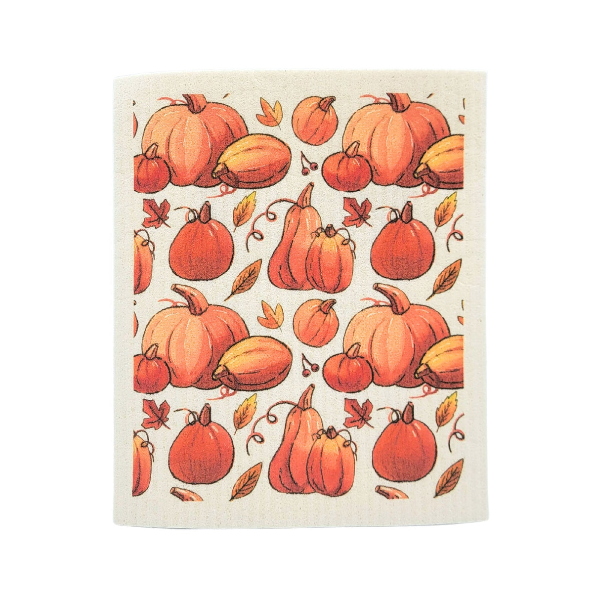Fall Pumpkin Patch Swedish Dishcloth ( 4 Per Pack - $2.55 Ea.)