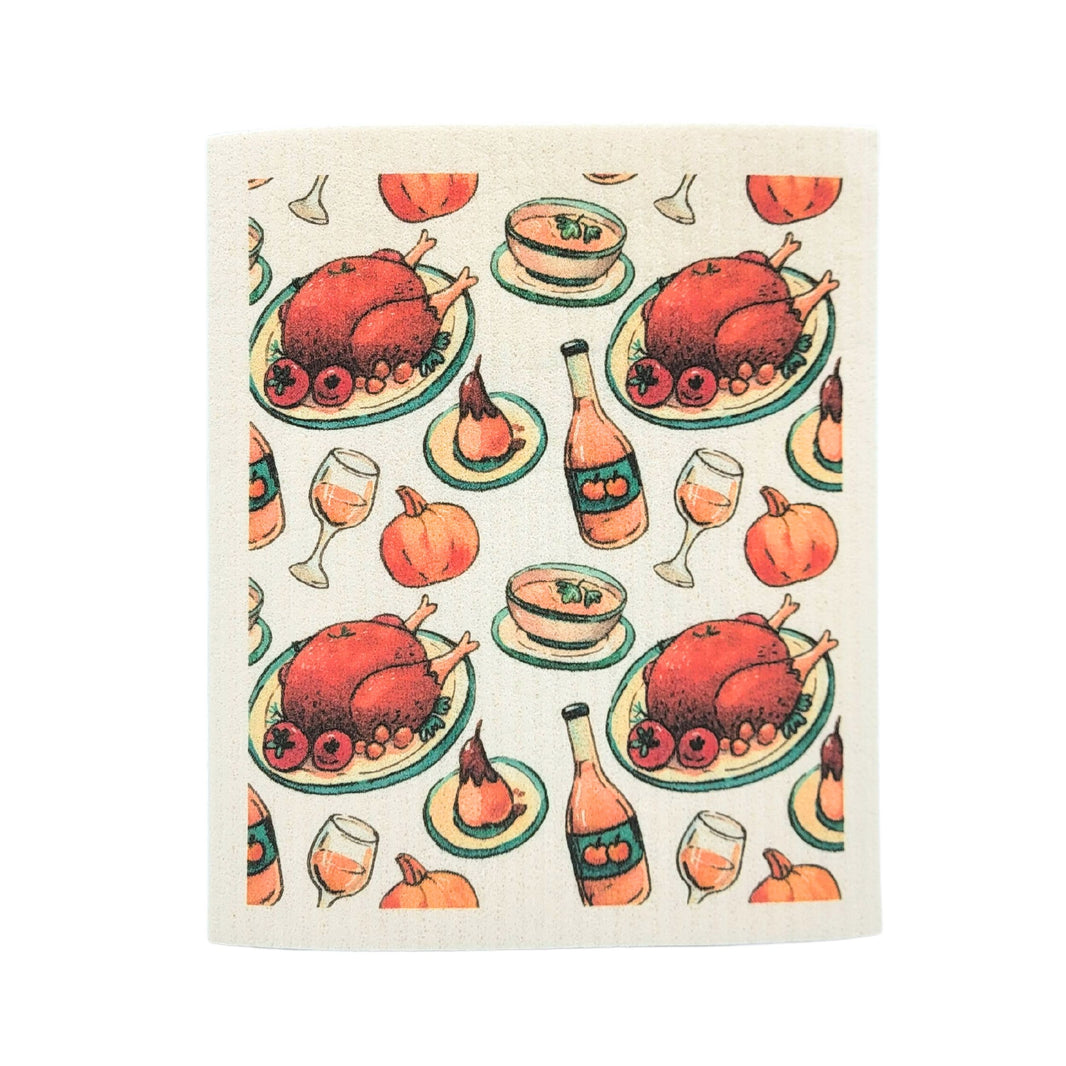 Thanksgiving Turkey Swedish Dishcloth ( 4 Per Pack - $2.55 Ea.)