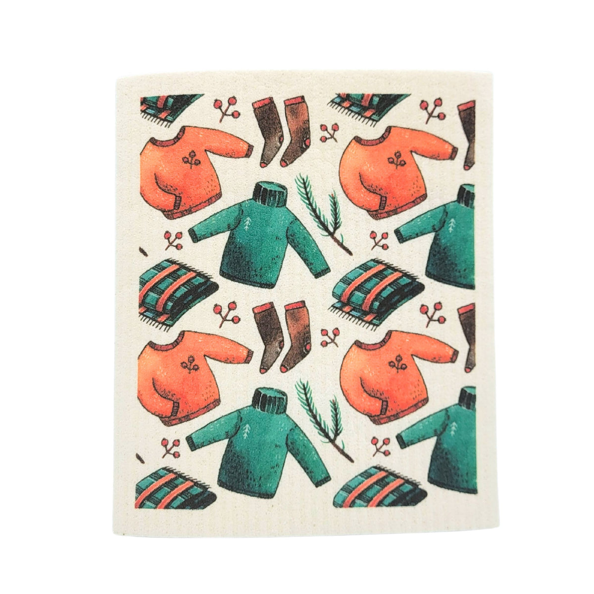 Cozy Sweater Collage Swedish Dishcloth ( 4 Per Pack - $2.55 Ea.)
