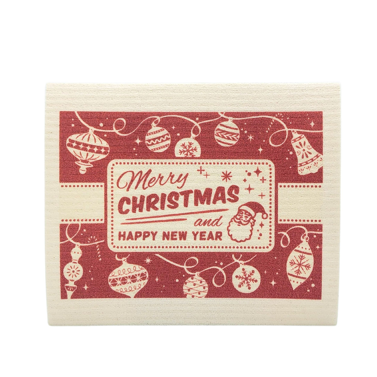 Merry Christmas Happy New Year Swedish Dishcloth ( 4 Per Pack - $2.55 Ea.)