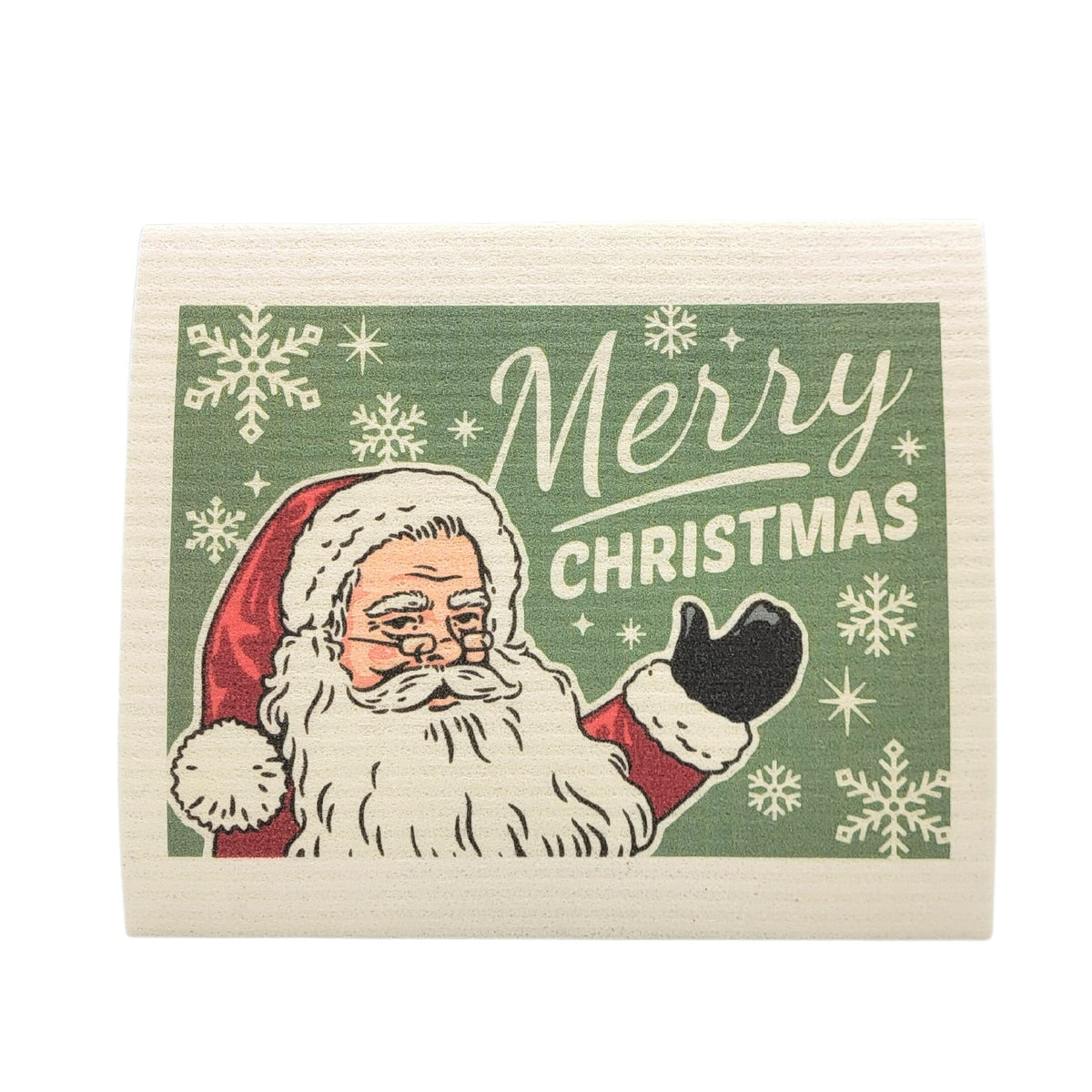 Merry Christmas Santa Swedish Dishcloth ( 4 Per Pack - $2.55 Ea.)