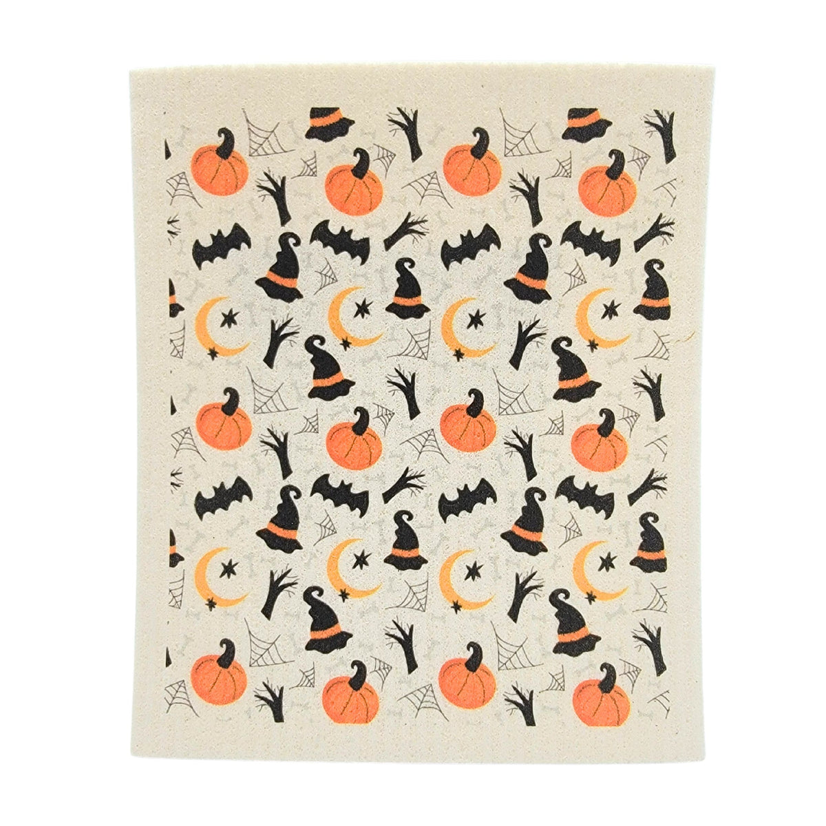 Halloween Witch Hat Pumpkin Swedish Dishcloth - Fall Decor ( 4 Per Pack - $2.55 Ea.)