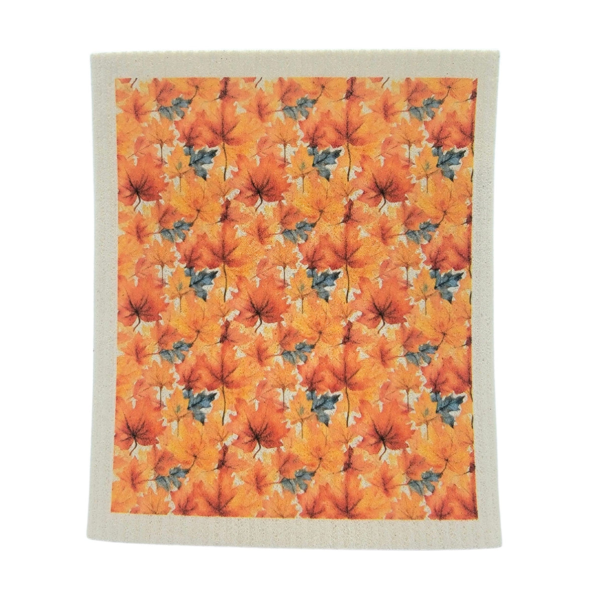 Autumn Leaves Swedish Dishcloth - Fall Decor Sponge Cloths ( 4 Per Pack - $2.55 Ea.)