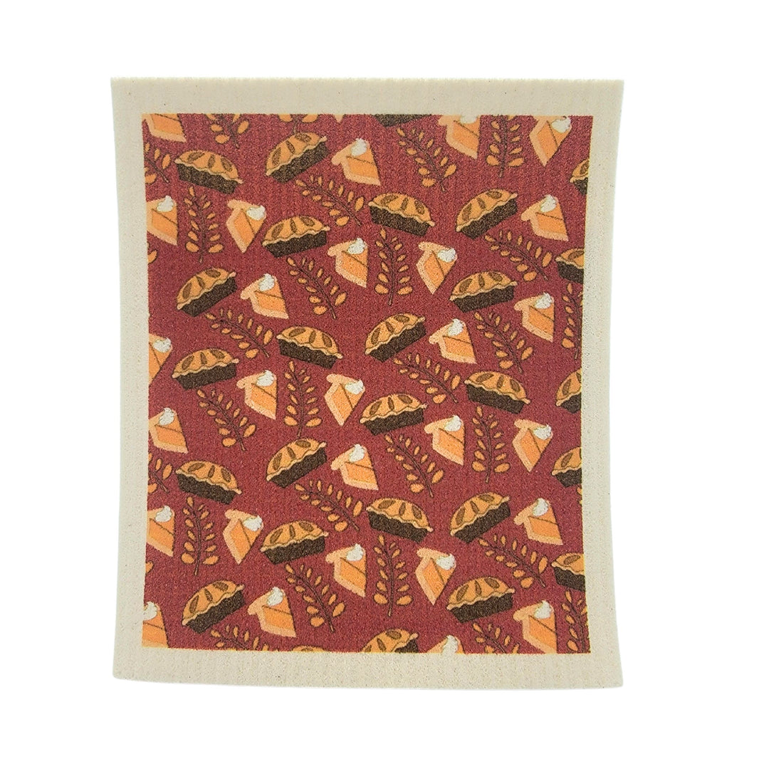 Pumpkin Pie Pattern Swedish Dishcloth - Fall Decor ( 4 Per Pack - $2.55 Ea.)