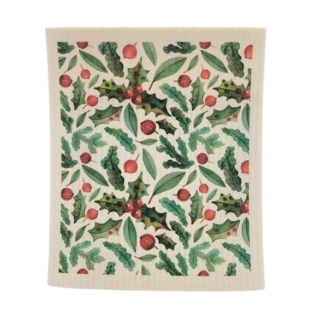 Wreath & Garland Pattern Swedish Dishcloth - Christmas Decor ( 4 Per Pack - $2.55 Ea.)