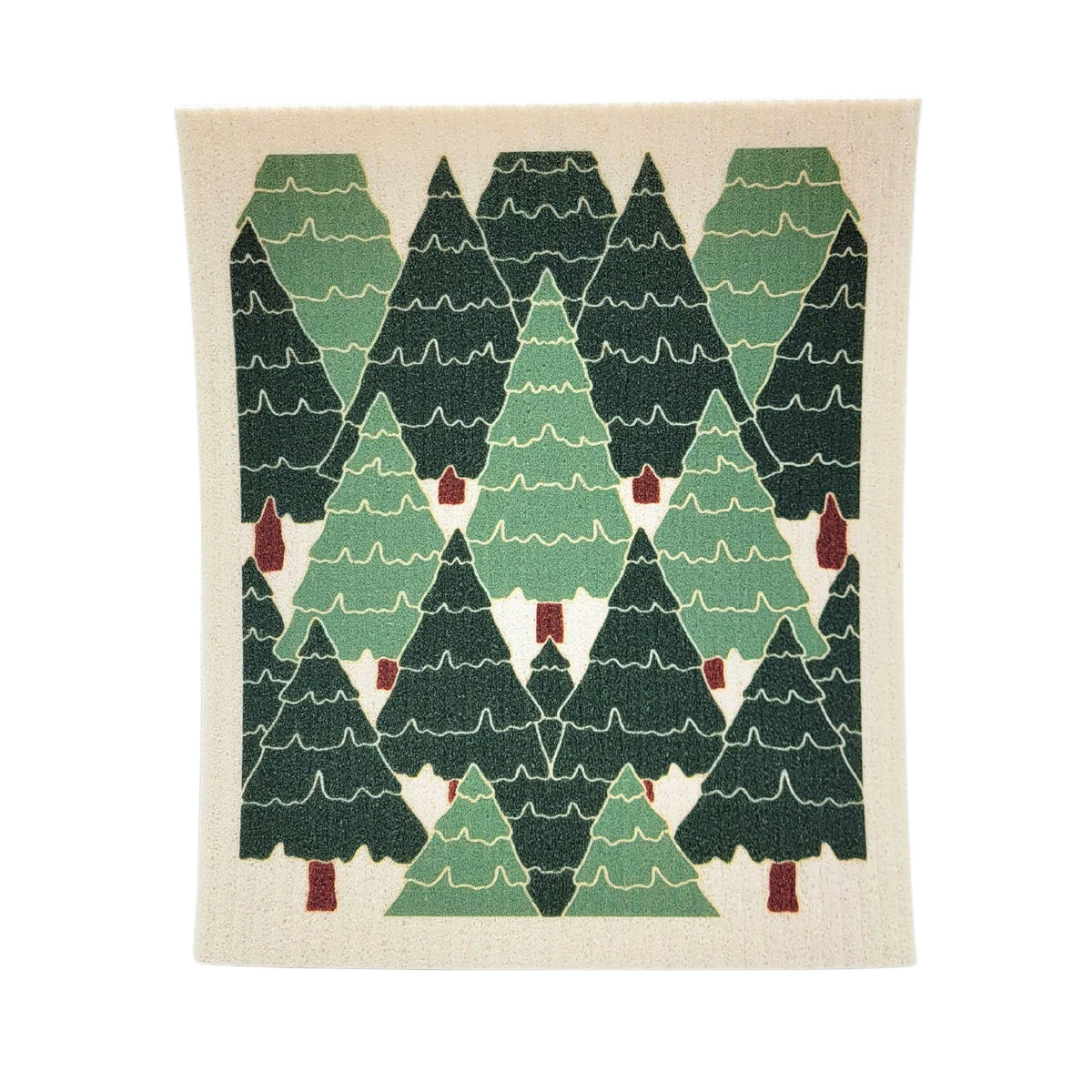 Fresh Cut Christmas Tree Swedish Dishcloth - Christmas Decor ( 4 Per Pack - $2.55 Ea.)