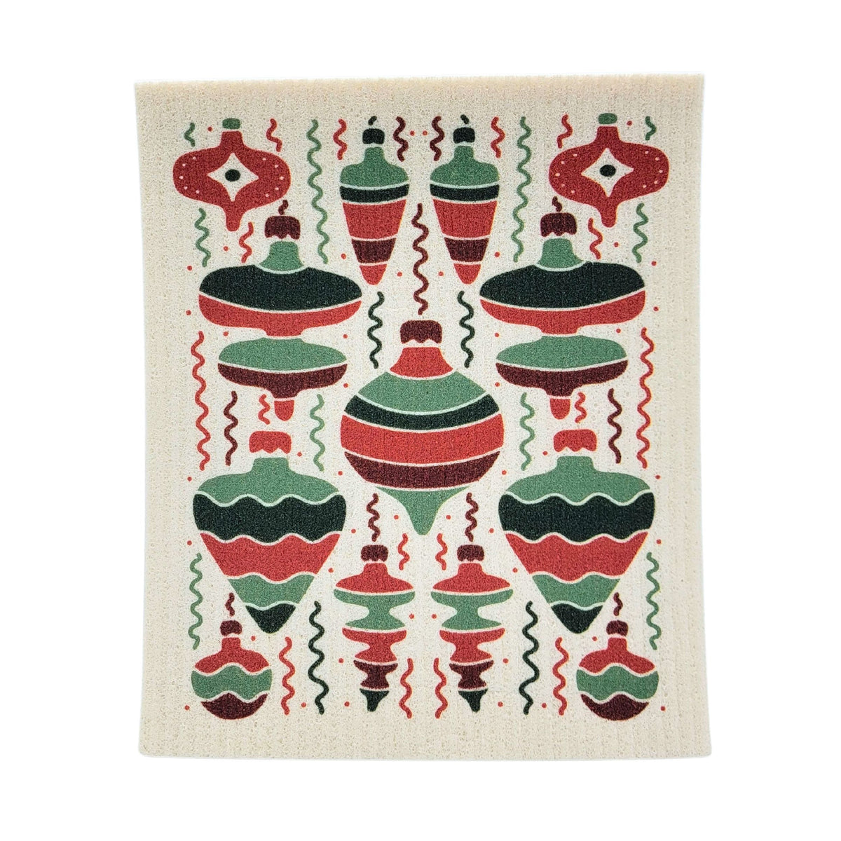 Christmas Ornament Swedish Dishcloth - Christmas Decor ( 4 Per Pack - $2.55 Ea.)
