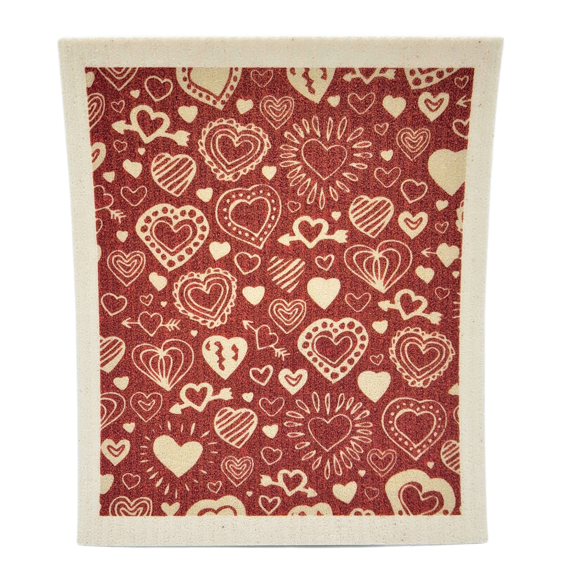 Heart Arrow Pattern Swedish Dishcloth - Valentines Day ( 4 Per Pack - $2.55 Ea.)