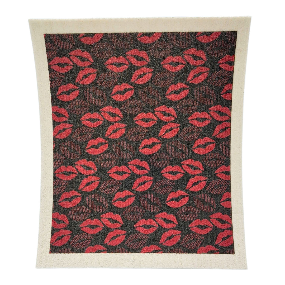 Many Kisses Valentine Swedish Dishcloth - Valentines Day ( 4 Per Pack - $2.55 Ea.)
