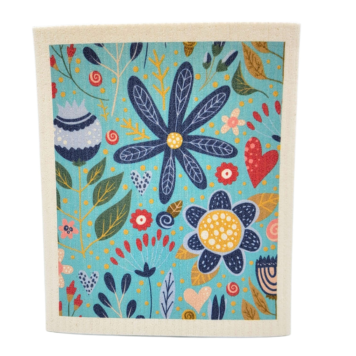 Farmhouse Spring Flowers Swedish Dishcloths - Spring Decor ( 4 Per Pack - $2.55 Ea.)