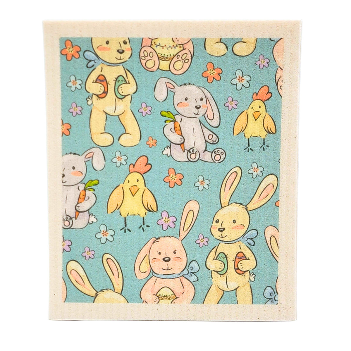 Easter Bunny Easter Egg Hunt Swedish Dishcloth Easter Decor ( 4 Per Pack - $2.55 Ea.)