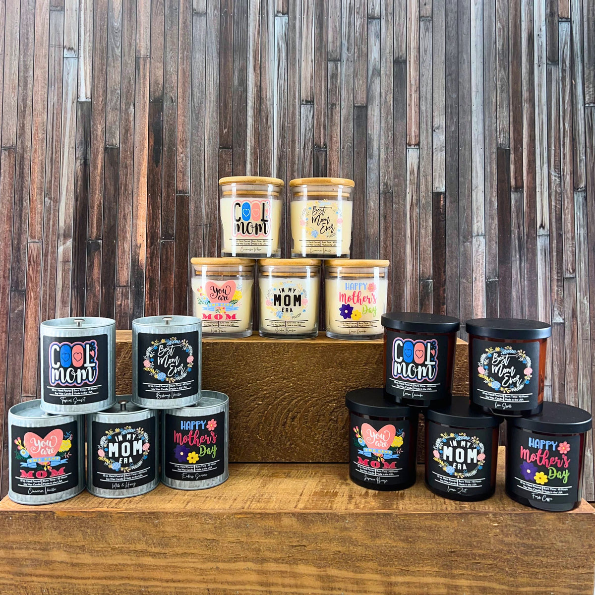(Case Of 3 Candles) $8.95 Ea. - Cool Mom Candle - Mothers Day - Soy Wax Candles