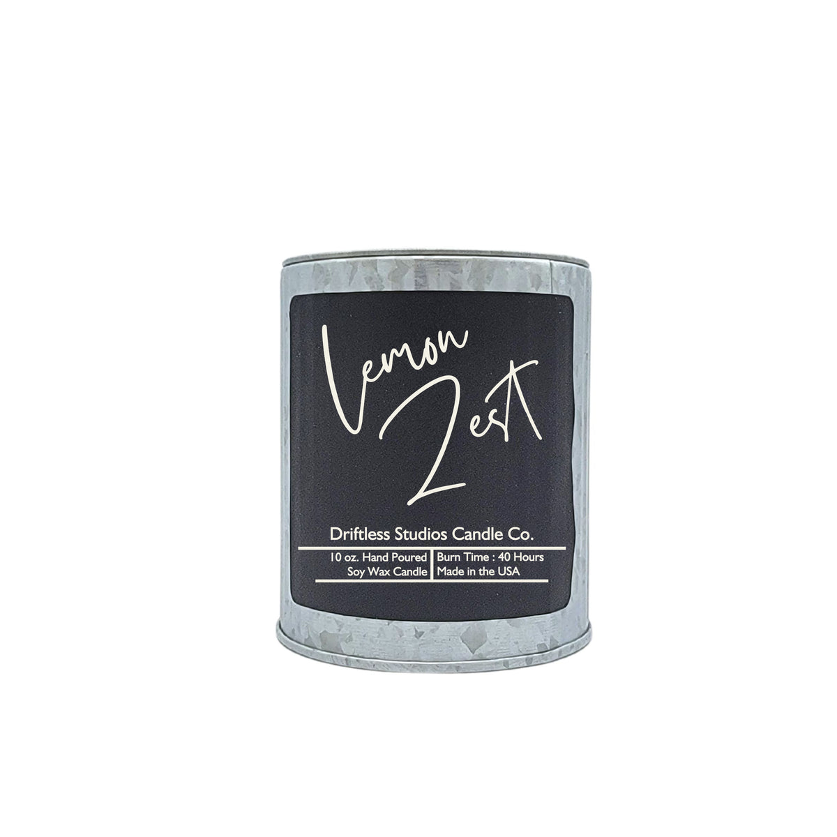 (Case Of 3 Candles) $9.95 Ea. - Lemon Zest Candles In Rustic Tin Farmhouse Decor Container